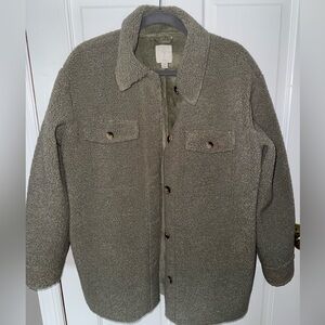 Joie Olive Green Sherpa Jacket